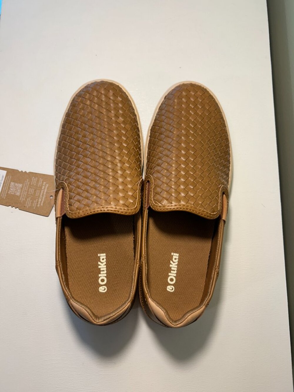 Olukai Men's Lae‘ahi Lauhala Woven Leather Shoes - Picture 12 of 16